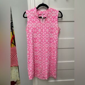 Lulu B pink and white sleeveless mini dress